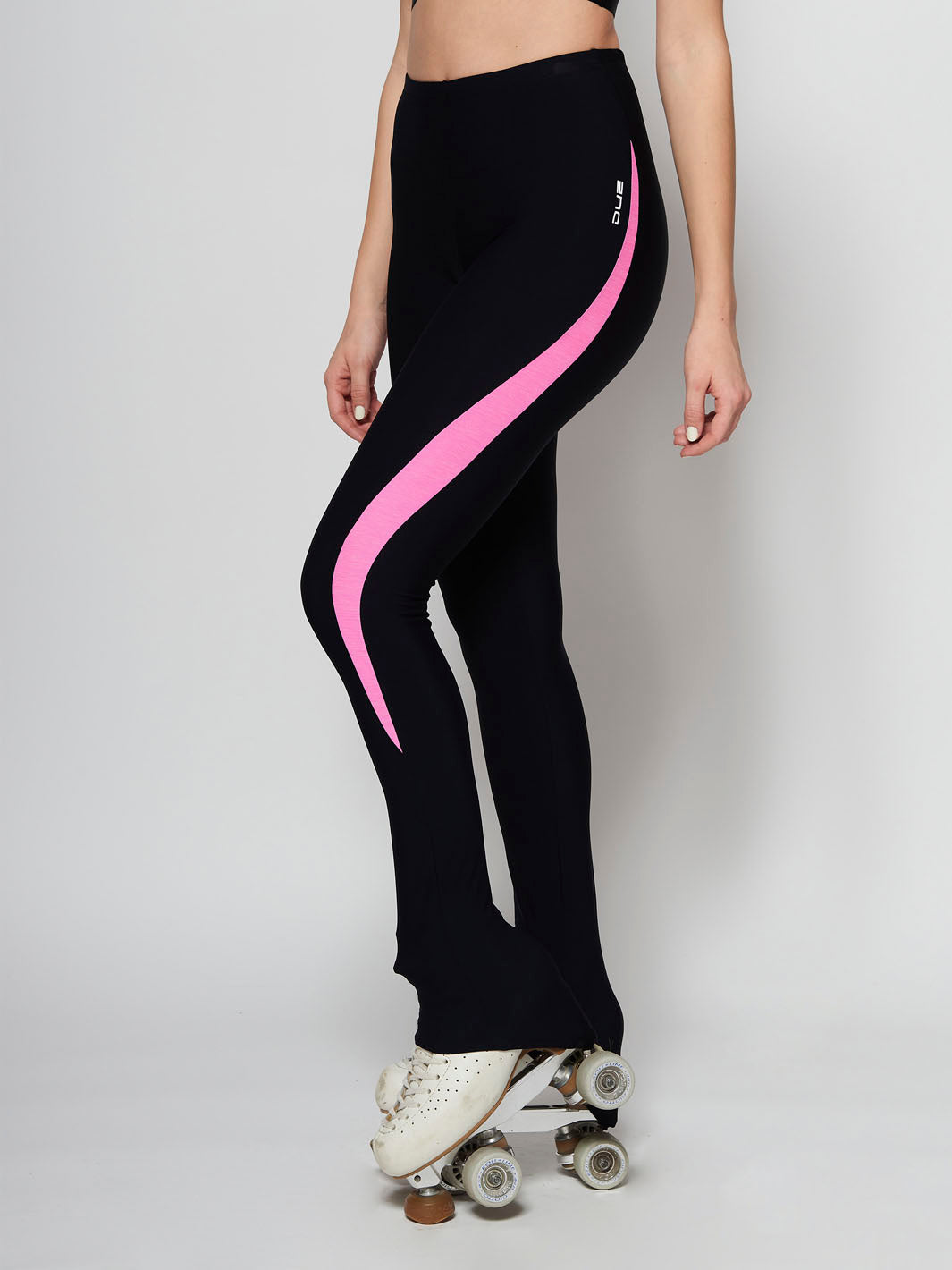 Leggings con inserto rosa per pattinaggio