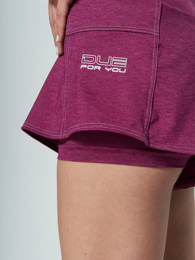 Pantaloncino borgogna Due For You Tennis e Padel